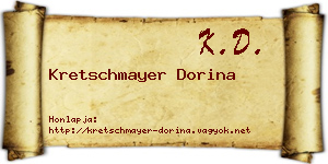 Kretschmayer Dorina névjegykártya